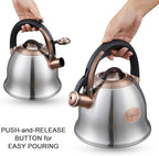 Tea Kettle -2.2 Quart Tea Kettles Stovetop Whistling Teapot Stainless Steel Tea Pots for Stove Top Whistle Tea Pot