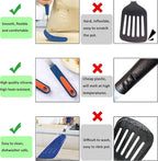 To encounter 5 Pieces Silicone Spatula Set, Non-Stick Silicone Turner Spatulas, Heat Resistance Cooking Utensils, Flip Turner for Fish, Egg, Pancake, Navy Blue