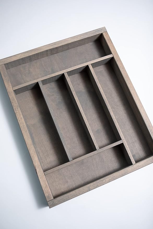 Knork Storage Tray/Flatware Organizer, large, Weathered Gray