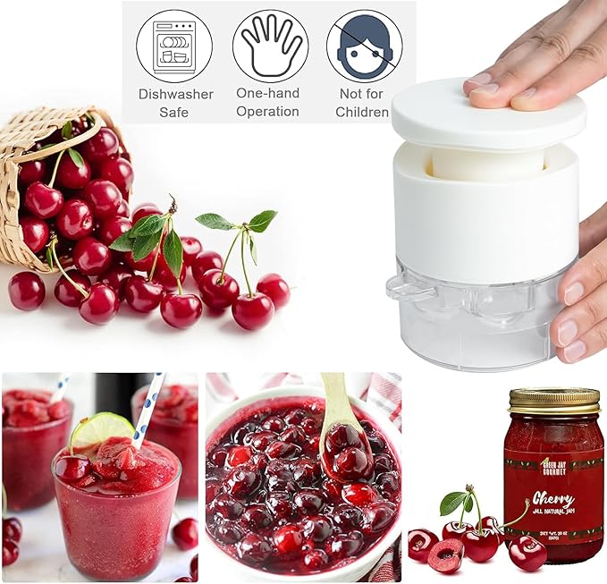Cherry Pitter Tool Pit Remover, Multiple Cherry Seed Remover, 7 Holes Cherry Stoner Pitter Quick Release, Multiple Cherry Pit Remover Cherries Jam
