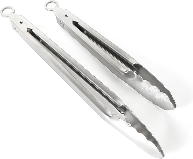 Martha Stewart Richburn 2pc (12" & 9") Tongs Set - Stainless Steel (Pack of 4)