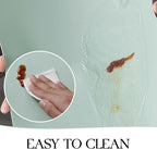 MOSAYT Vinyl Placemats Set of 4, Heat Resistant Place Mats 100% Waterproof Washable & Wipeable Faux Leather Reversible Table Mats for Kitchen Dining Party Outdoor, 12" x 17", Light Grey/Aqua