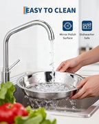 Garvee 2 Pack Chafing Dishes for Buffet, 5 QT Round Buffet Servers and Food Warmer Set with Lid, Stainless Steel Chafers for Catering Parties Wedding Banquet, Silver