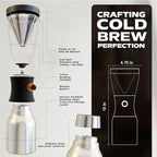 asobu Cold Brew Coffee Maker, Award-Winning 40oz Insulated Cold Brew Brewer with Portable Stainless Steel Carafe – No.1 Europe Coffee Fest Winner, Leakproof, BPA-Free, Keeps Cold 24H