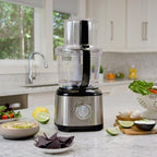 Kenmore 11 Cup Food Processor - Vegetable & Fruit Salad Cutter, Multifunctional, Chopper, Clicer, Mincer, Puree, Grater, Blades, Shredder, Compact Stainless Steel Kitchen Appliances, 500 W Black