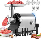 Electric Meat Grinder 3200W Heavy Duty Commercial Meat Grinders, Sausage Stuffer, Kubbe Kit with 2 Cutting Blades, 3 Grinding Plates, 3 Sausage Tubes, Metal Gearbox Meat Grinder for Home Use