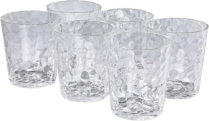 BPA-Free Plastic Tumblers 6 Pack (6x16oz) | Reusable Dishwasher Safe | Stackable Shatterproof Cups | Plastic Drinkware & Drinking Tumblers for Restaurant, Home, Party