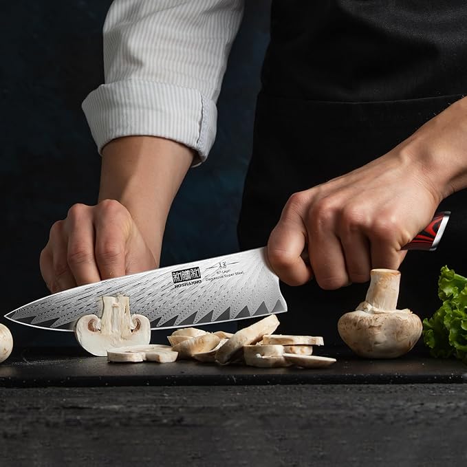 8 Inch Damascus Chef Knife, Professional Japanese Damascus Super Steel Kitchen Knife, Ultra Sharp Cooking Knife with Ergonomic G10 Handle