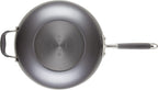 Anolon Advanced Home Hard Anodized Nonstick Pan, Stir Fry w/Helper Handle (12"), Moonstone