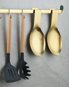 Matte Gold Spoon Rest, Stainless Steel Holder for Stove Top, Kitchen Utensils for Ladles, Tongs, Spatula, Pot Lid, Dishwasher Safe (2PC-9.5 Inch)