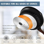 Vinchef Nonstick Deep Frying Pan Saute Pan with Lid, 12in/5.5Qt Fry Pan, German 3C+ Ceramic Coating Technology, Heat Indicator, Induction Compatible