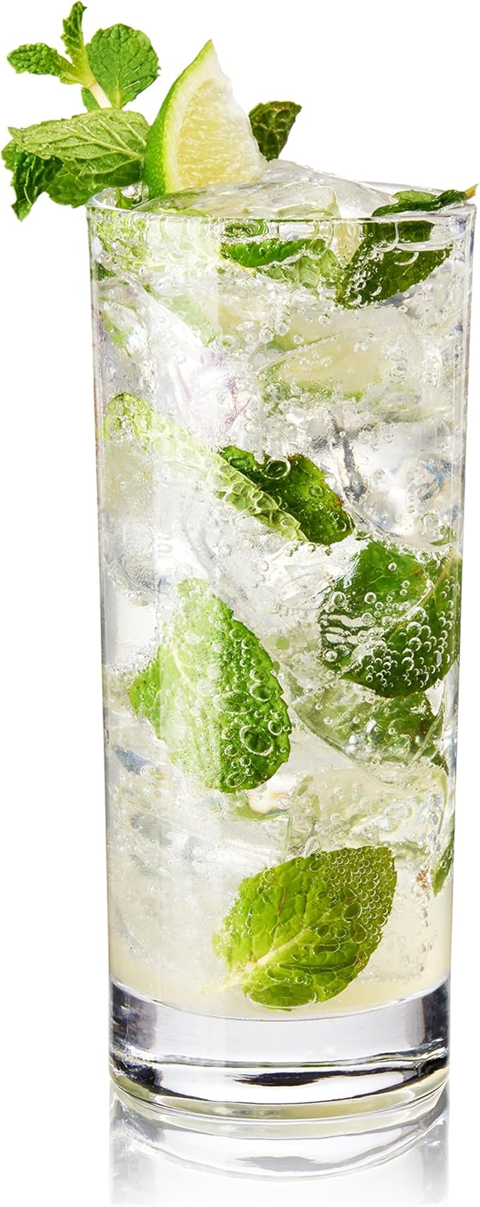 True Highball Glasses, Tall Glass Tumbler for Cocktails, Mojito Iced Tea Juices, Soda Water Drinking Cups, Kitchen Glassware, Home Bar, 11 oz Set of 4