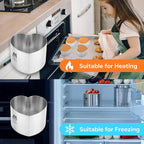 6 Pack Heart-Shaped Cake Ring Molds, Seamless Stainless Steel Cake Cutter with Pusher & Lifter, 3-Inch Dessert Mousse Rings for Baking (Includes 1 Pusher, 1 Lifter and 6 Rings)