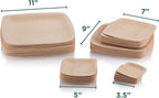Bambu Pack of 100-7 Inch Disposable Bamboo Plates Square, Biodegradable Eco Friendly Products, Bamboo Disposable Plates for Party, Weddings, and Events, Great For Any Occasion - Bulk Case