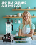 WantJoin Professional Blender, ETL listed 68oz Commercial Blender for kitchen Max 1800W High Power Home and Commercial with Timer, Smoothie Maker 2200ml for Crushing Ice, Frozen Dessert, Soup,fish