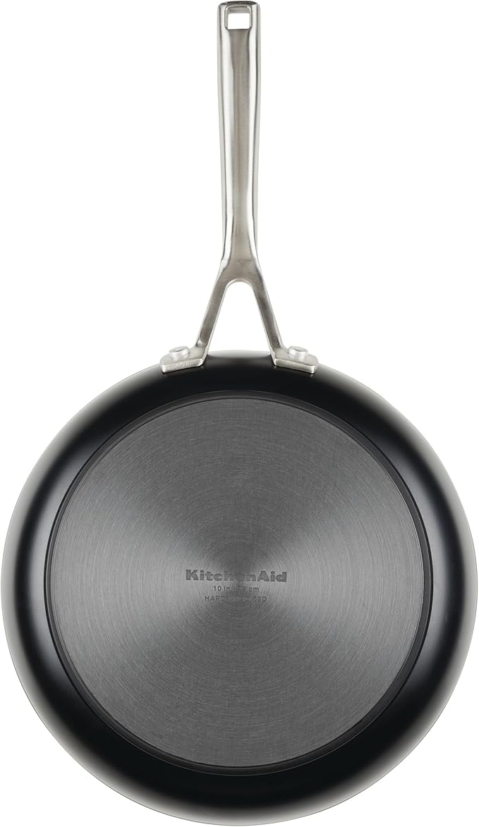 KitchenAid Hard Anodized Ceramic 9-Piece Nonstick Cookware Set – Includes Fry Pans, Saucepan, Stockpot, Durable, Even Heating, Oven Safe to 500°F, Matte Black