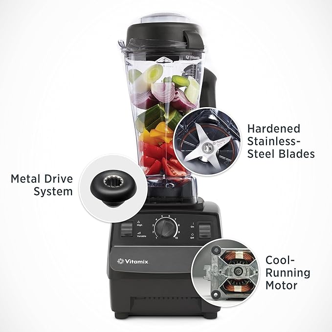 Vitamix 5200 Professional Grade Blender for Smoothies, Food Grinder and Emulsifier, 64oz Pitcher, Red