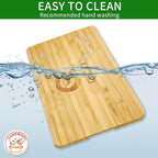 GCQ Bamboo Cutting Board for Panasonic NB-G110P FlashXpress Toaster Oven, Durable Cutting Boards With Heat Resistant Non-Skid Silicone Feet& Built-in Handles, and Space-Saving Design