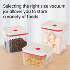 Vacuum Sealed Food Storage Containers with Air Valve (3-in-1 Set)，Works With Handheld Vacuum Sealer Machine(Vacuum Sealer Not Included)