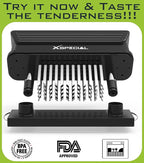 BOLD XL 60 BLADE MEAT TENDERIZER - The Only Tool You'll Ever Need: Cheap Cuts Taste Steakhouse-Quality | (3,063+ 76% 5-Star) Dishwasher-Safe Needle Stainless Steel That Transforms Steak in 90 Seconds