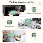 Stainless Steel Bento Box Kids, Leak Proof Metal Bento Lunch Box,3 Compartments 304 Stainless Steel Bento Lunch Containers for School and Office,Dishwasher Safe, BPA-Free(Green)