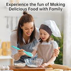 Barsone 5-Piece Silicone Spatula Set（ Heat Resistant 446°F Food Grade BPA Free, Nonstick Cookware Safe Dishwasher Safe Kitchen Tools for Baking, Cooking, Stirring, Blue）