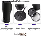 Nextmug Ultra - Temperature-Controlled, Self-Heating Travel Mug (Black - 24 oz.)