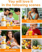 Orange Citrus Juicer, Electric Portable Lemon Juicer,Citrus Squeezer for Lemon Grapefruit Fruit, Small Wireless Juice Machine, Easy Use Orange Squeezer, Easy to Clean