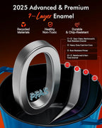 Nuwave 6QT Healthy Enameled Cast Iron Dutch Oven Pot with Lid, Heavy Duty 7-Layer Enamel, Enhanced Rust Protection, Dual Handles, Oven Safe to 500°F for Sourdough Bread Baking, Braise, Stew, Roast