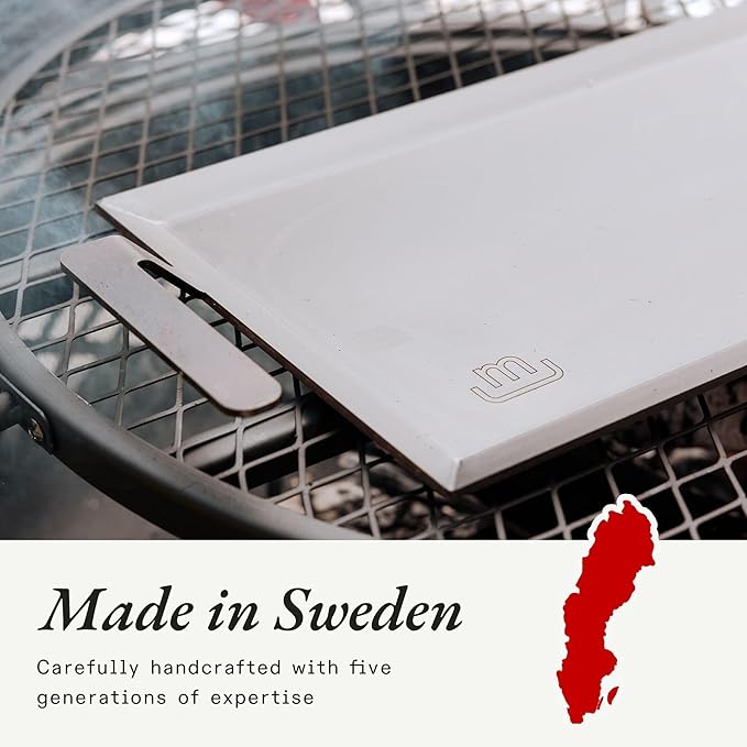 Made In Cookware - Carbon Steel Griddle - (Like Cast Iron, but Better) - Professional Cookware - Crafted in Sweden - Induction Compatible