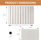 Large Stone Dish Drying Mat for Kitchen Counter, 24"×16" Quick Dry Collapsible Diatomaceous Earth Mat – Super Absorbent Foldable Drying Pad for Dishes (White, 23.2" x 15.4")