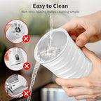 Milk Frother, Paris Rhône 4-in-1 Milk Steamer and Frother, Hot & Cold Foam Milk Warmer with Temperature Control, Auto Shut-Off Frothers for Coffee, Latte, Cappuccino, Macchiato