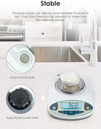 CGOLDENWALL Precision Lab Scale 1000g X 0.01g Digital Analytical Balance Laboratory Balance Jewelry Scale Scientific Scale 0.01g Accuracy 110V (1000g, 0.01g)