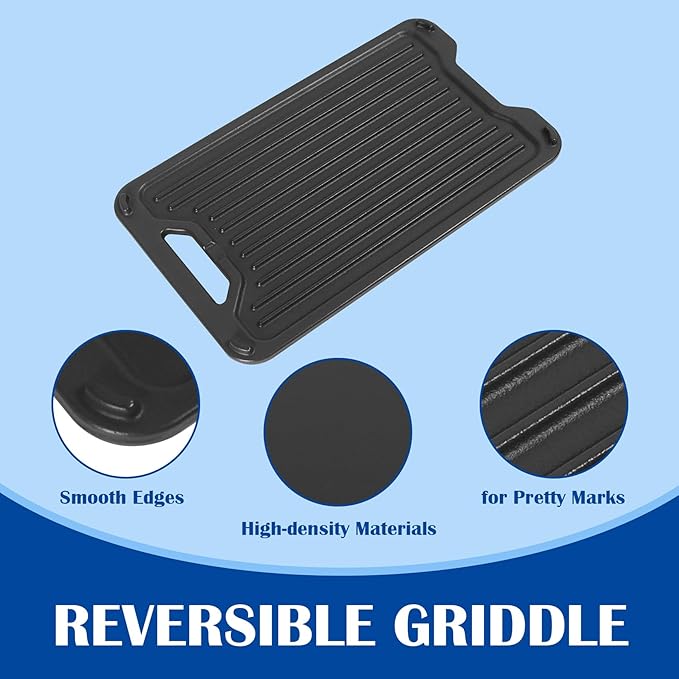 BAC609 Reversible Griddle for Traeger PRO 575 TFB57GLE PRO 780 TFB88PZD Century 22 Century Eastwood 22 Eastwood 34 Grill Accessories Traeger Ironwood XL, Exas Elite 34, Pro 20 Accessories 18.2" x 11"