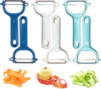 Trez Treamer 6-Pack Vegetable Peelers for Kitchen,Stainless Steel Apple Peeler Set for Veggie Carrot Fruit Zucchini Cucumber Peeler Sharp Potatoes & Potato Peeler Bulk with Non-Slip Handle (Y)