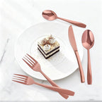 Rosegold 40 Piece Silverware Set,Stainless Steel Flatware Set for 8,18/0 Rust-Proof Cutlery Set with Forks & Spoons,Mirror Polished Dishwasher Safe - Heavy Duty Tableware for Home & Dining