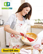 Pack of 2 Cooking Spoons for Non Stick Cookware, Multifunction Spatula Spoon BPA-Free, One-Piece Design, Suitable for Scooping, Scraping, Serving and Mixing(BLACK-RED)