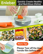 Vegetable Chopper Slicer Pro Mandoline Veggie Slicer Multi All in 1 Food Chooper with Container Onion Chopper, Kitchen Vegetable Slicer Dicer Cutter Egg Separator Kitchen Gadgets