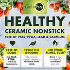 GreenPan Chatham Hard Anodized Healthy Ceramic Nonstick, 11" Everyday Frying Pan Skillet with 2 Handles and Lid, PFAS-Free, Dishwasher Safe, Oven Safe, Gray