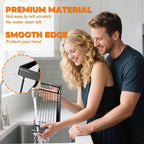 5 Pack Multifunctional Magnetic Shelves for Refrigerator Spice Rack & Washing Machine Organize, Include Paper Towel Holder, Kitchen Utensil Hanger and Hooks, Strong Magnet for Secure Hold (Black)