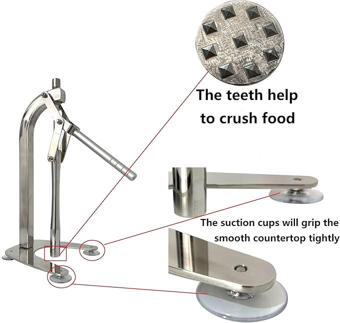 Manual Desktop Heavy Duty Lemon Smasher Orange Juicer Lemon Squeezer Lime Extractor Nut Grinder for Fruit and Nuts (WN015)