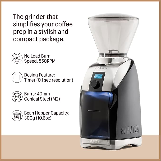 Baratza Virtuoso+ Coffee Grinder ZCG587BLK, Black