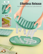 Water Bottle Ice Cube Trays for Freezer - Silicone Ice Stick Mold with Support Fame, Long Ice Cube Maker for Chilling Whiskey, Cocktails, Coffee - Reusable Easy-Release Narrow Ice Tray (Pack of 2)