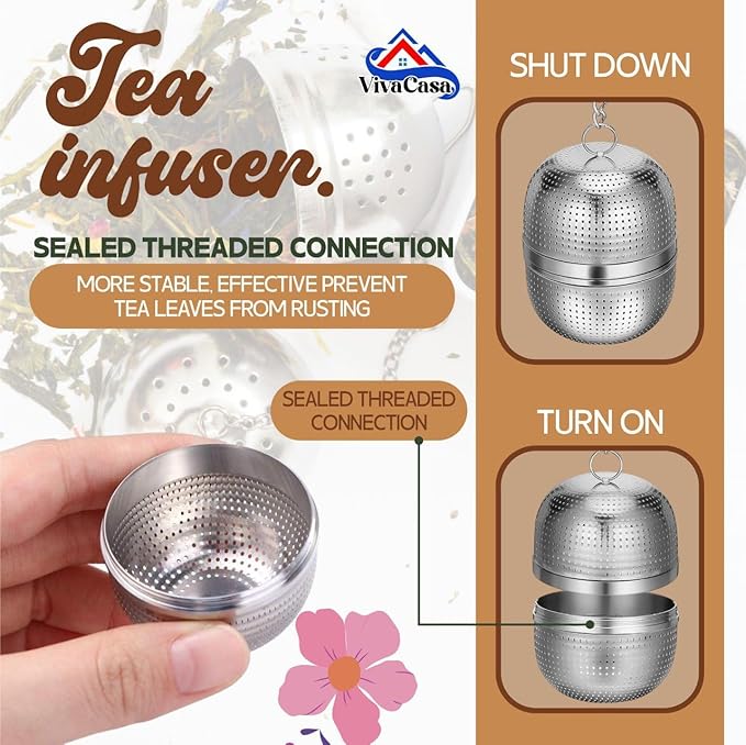 Reusable Pour Over Coffee Filter & Tea Infuser Set – Stainless Steel Cone Dripper & Loose Leaf Tea Ball – Eco-Friendly, Ideal for French Press, Cold Brew & More