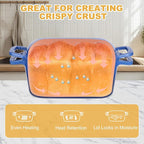 Enameled Dutch Oven for Sourdough Bread Baking, 3.6QT Oval Cast Iron Bread Pan with Lid