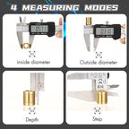 Electronic Digital Caliper Measuring Tool, Stainless Steel Vernier Caliper Digital, Easy Switch from Inch Metric, LCD Screen,0-6inch/150mm Caliper Measuring Tool for DIY/3D Printing