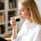 ecooe 4.4 Oz Cute Cat Double Wall Glasses Espresso Cups Set of 2, Demitasse Cups, Espresso Shots Coffee Cups Birthday Christmas Gifts for Women,Men, Mum, Kids, 130 ml (full capacity)