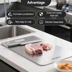 Titanium Cutting Board For Kitchen,100% Pure Titanium Cutting Board,Food GradeQuality,Non-Stick Double-Sided Cutting,Dishwasher Safe, Easy To Clean (M:14 * 10 Inches)