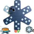 Dual-Use Silicone Pan Protectors for Stacking & Trivets for Hot Dishes | Silicone Trivet Mat | Perfect for Pot and Pan Protectors for Stacking | Cookware Protectors for Stacking (M-BLU/BLU)