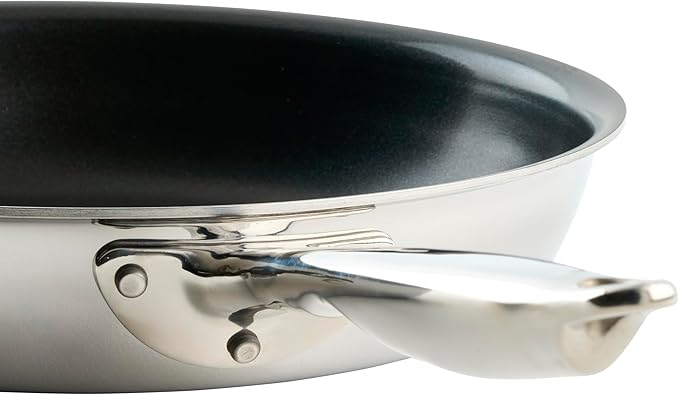 WINCO Tri-Ply Frying Pan, Silver, 10"